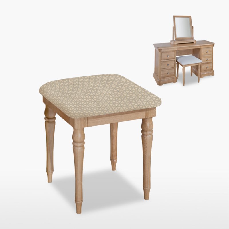 TCH Furniture Ltd Stag Lamont Bedroom - Bedroom Stool Leather Seat