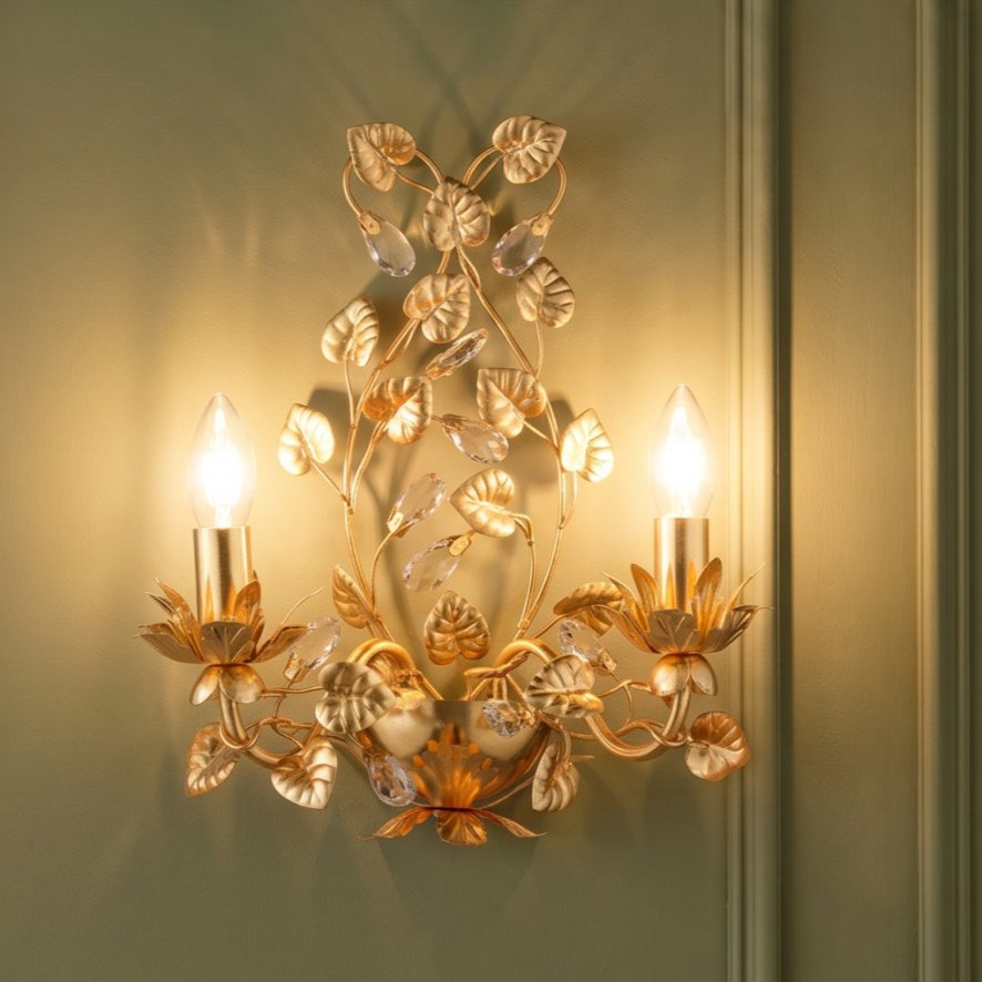 English Heritage Lighting English Heritage - Audley End 2 Light Wall Light Gold Leaf
