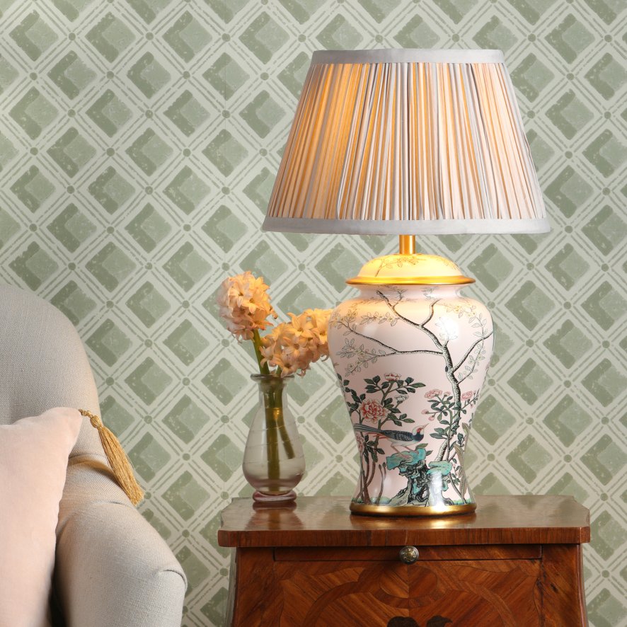 English Heritage Lighting English Heritage - Marble Hill Table Lamp Multi-Coloured Ceramic With Shade
