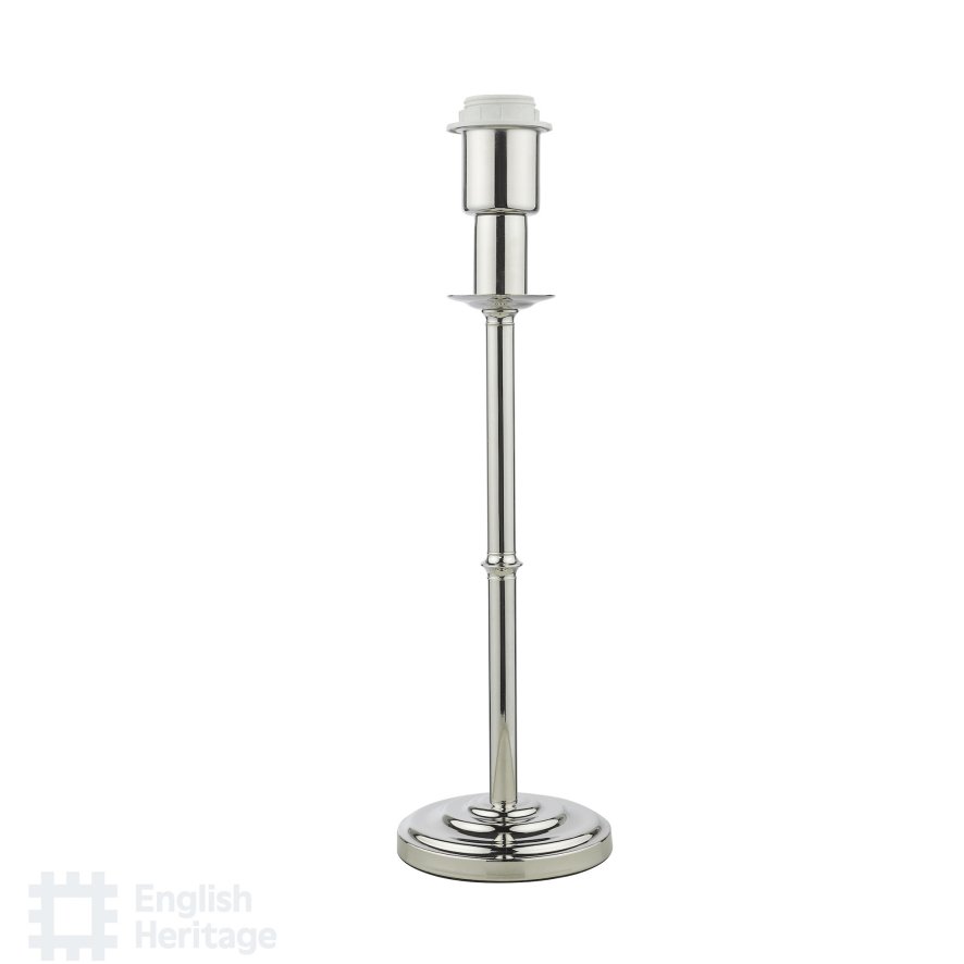 English Heritage Lighting English Heritage - Marble Hill Table Lamp Polished Nickel Base Only