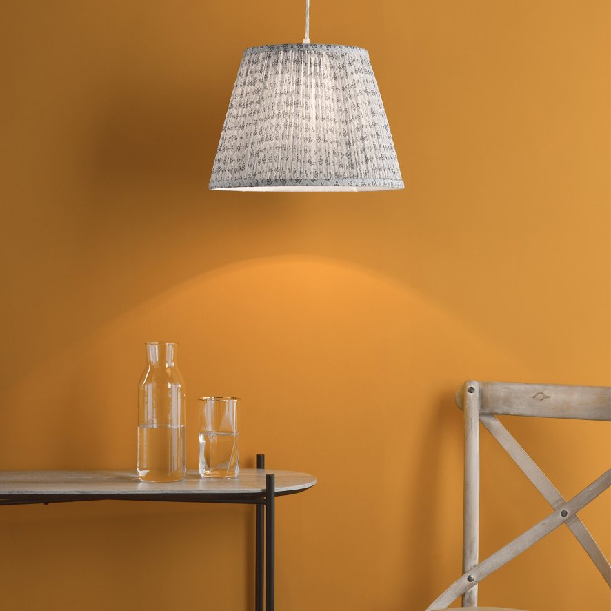 English Heritage Lighting English Heritage - St John Street Grey Cotton Empire Shade 35cm