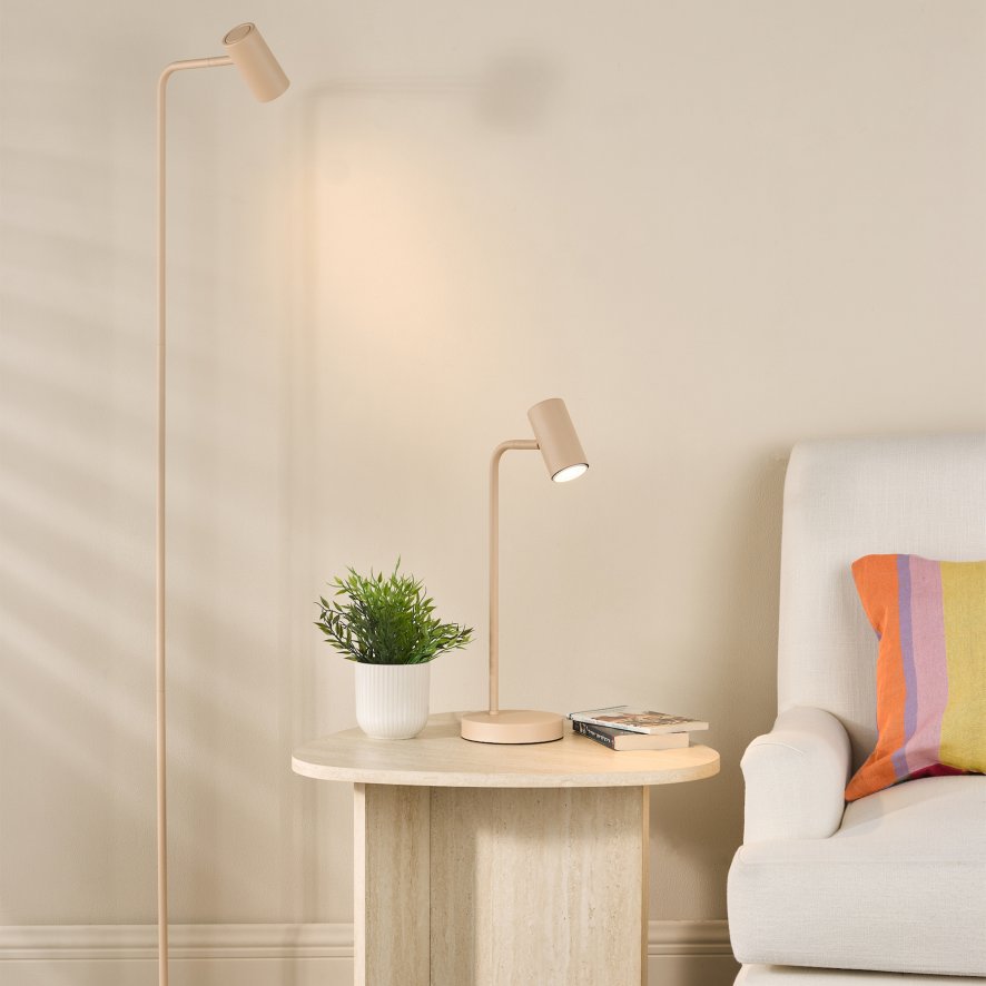 Dar Lighting Dar - Thierry Task Floor Lamp Matt Taupe