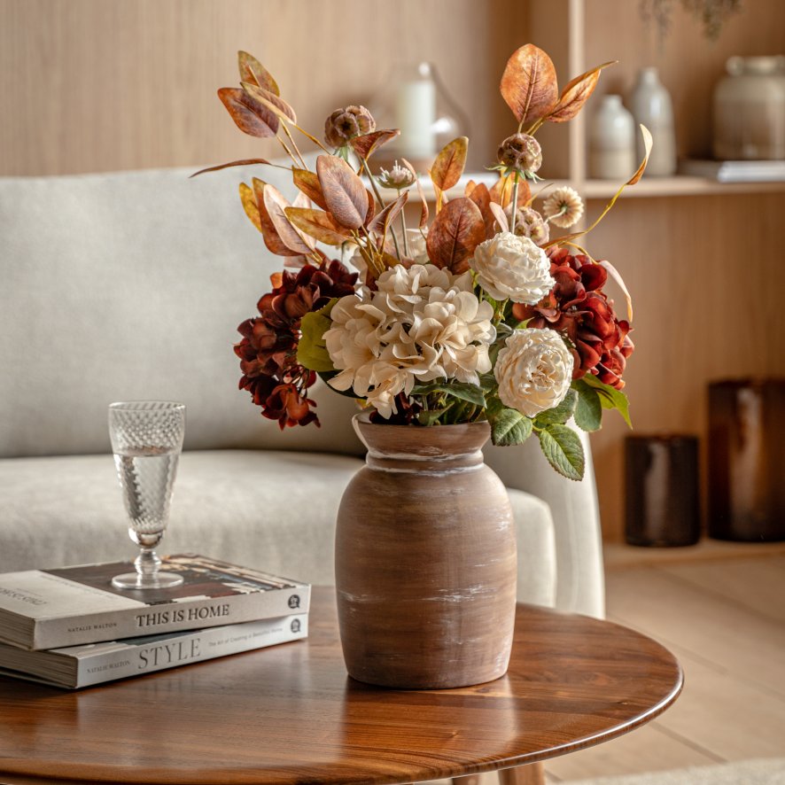 Gallery Direct Faux Flowers - Rustic Hydrangea Arrangement