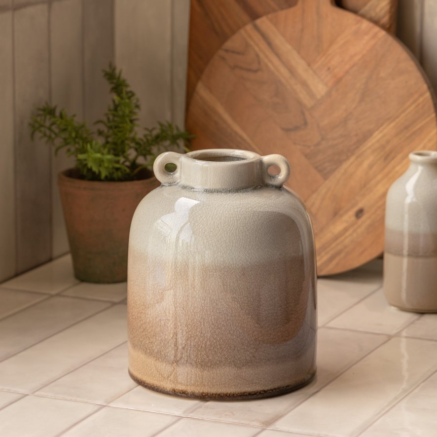 Gallery Direct Accessories - Lara Crackle Glaze Vase Natural