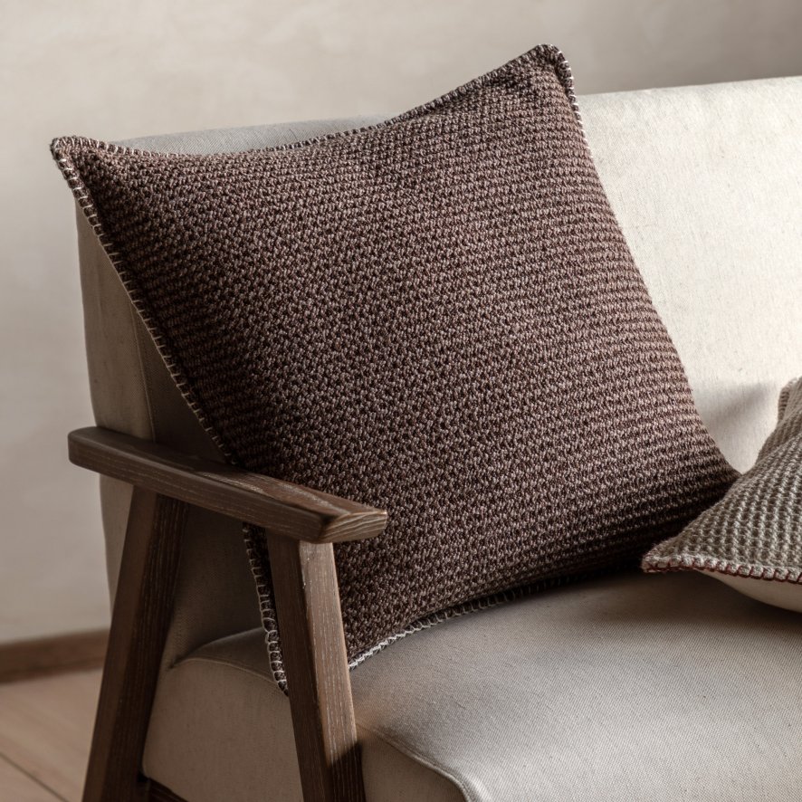 Gallery Direct Cushions - Alder Textured Cushion Brown