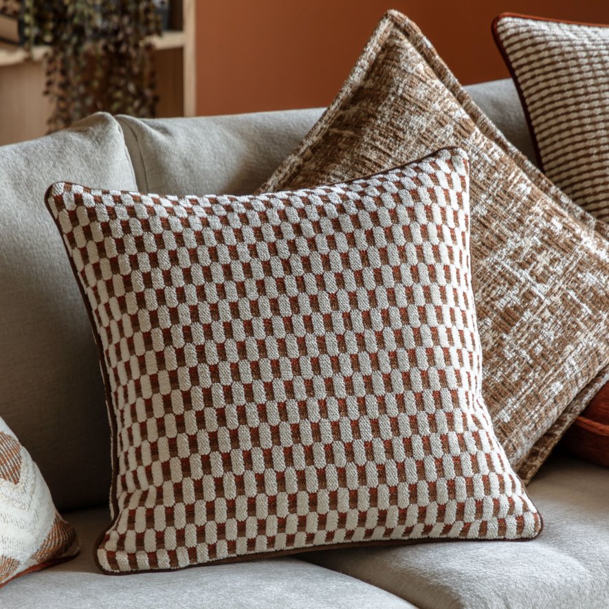 Gallery Direct Cushions - Marais Jacquard Cushion Rust