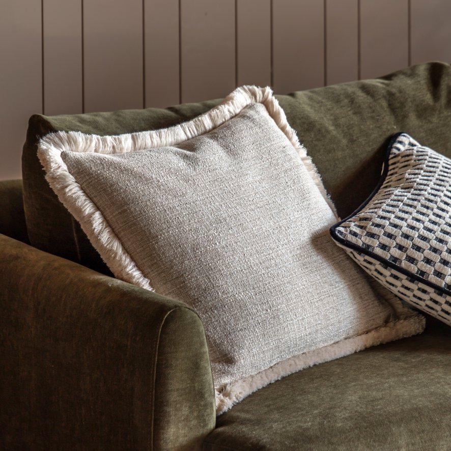 Gallery Direct Cushions - Solenne Fringe Cushion Linen