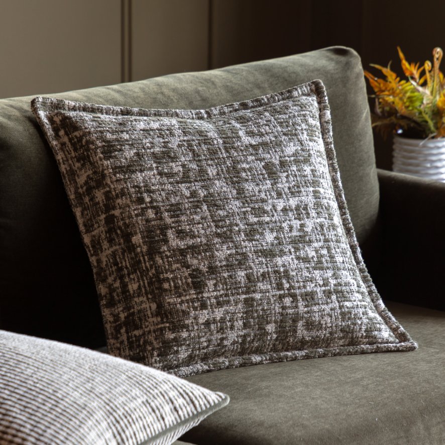Gallery Direct Cushions - Vellum Jacquard Cushion Olive