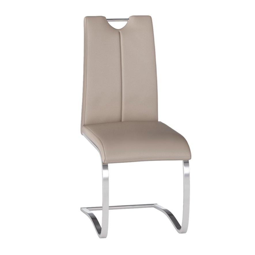 Torelli Furniture Ltd Gabi - Dining Chair (Taupe Faux Leather)