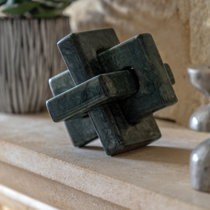 Gallery Direct Accessories - Amadora Link Marble Square Green