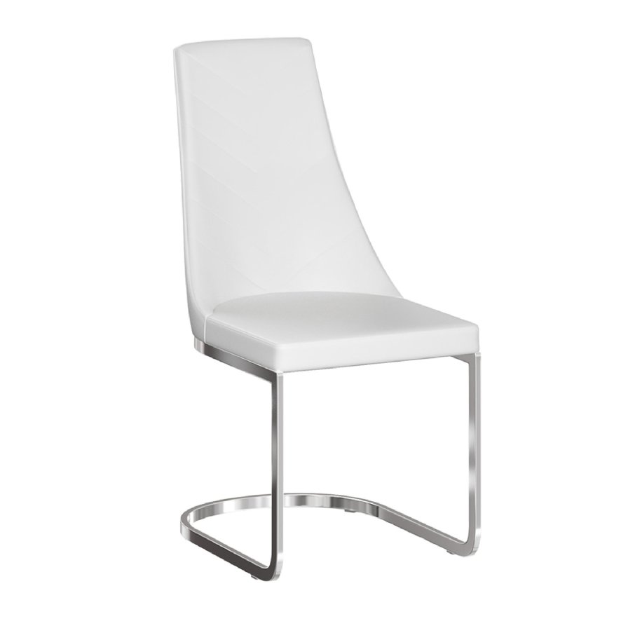 Torelli Furniture Ltd Mia - Dining Chair (White Faux Leather)