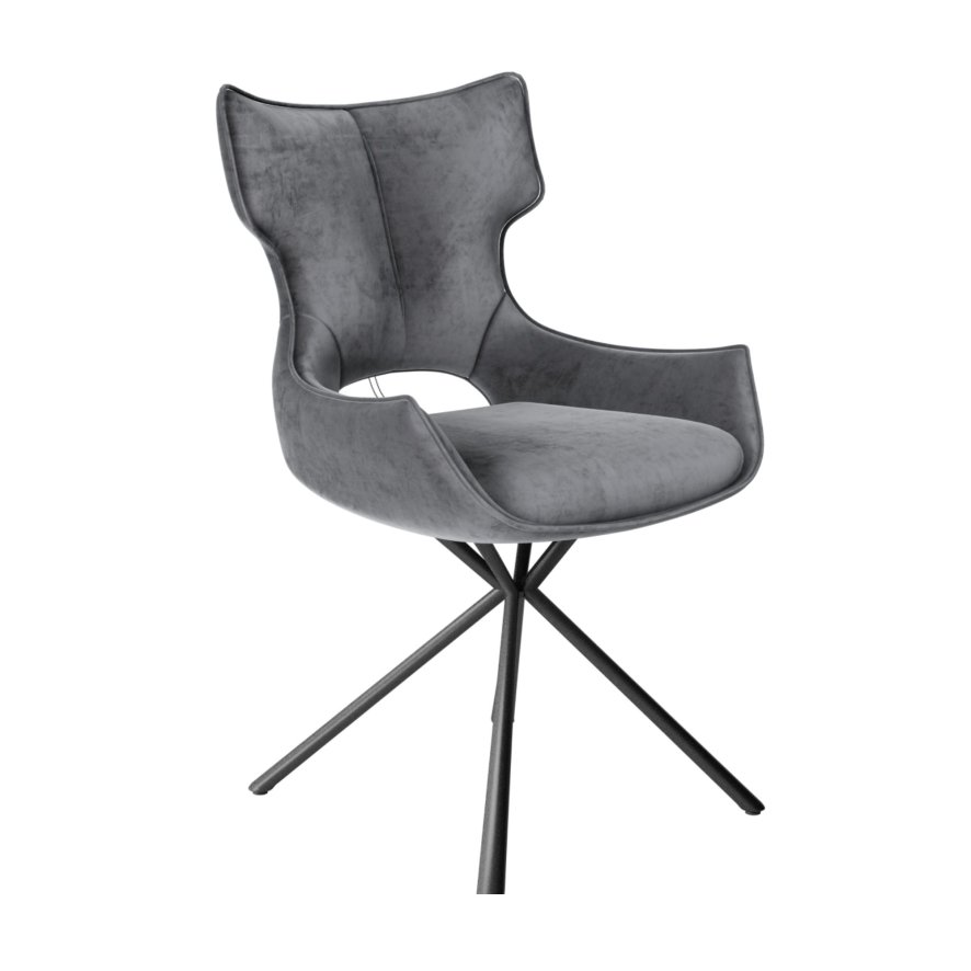 Torelli Furniture Ltd Tripoli - Dining Chair (Grey Fabric)