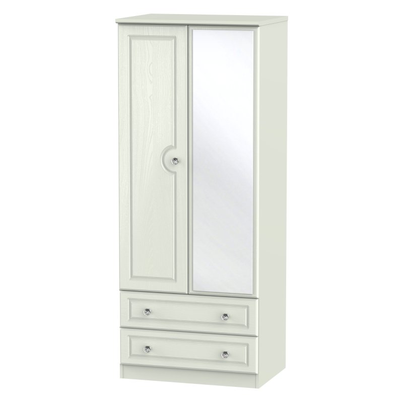 Welcome Furniture Dakota Bedroom - 2ft 6in 2 Drawer Mirror Robe