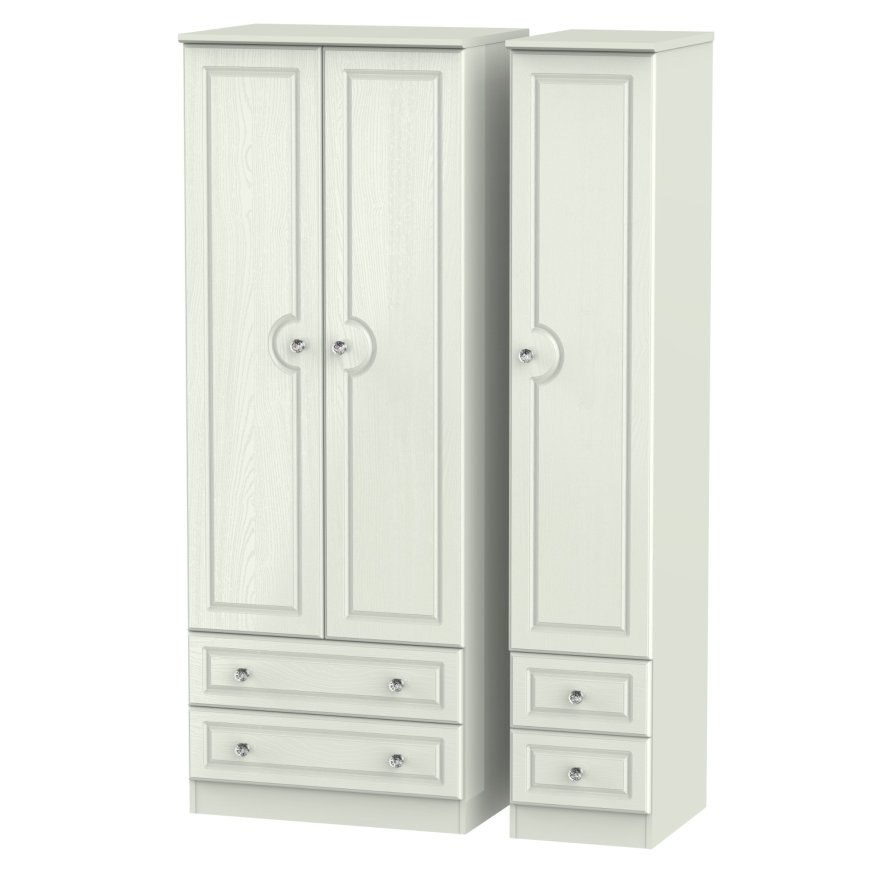 Welcome Furniture Dakota Bedroom - Tall Triple 2 Drawer and Drawer Wardrobe