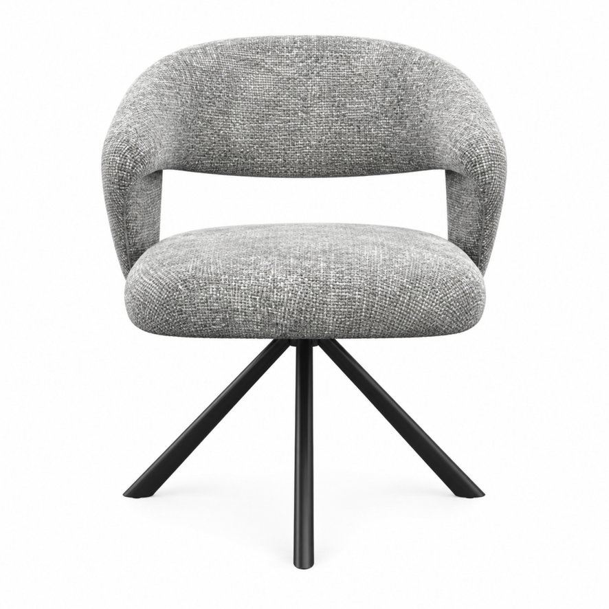 Torelli Furniture Ltd Abbott - Swivel Dining Chair (Grey)