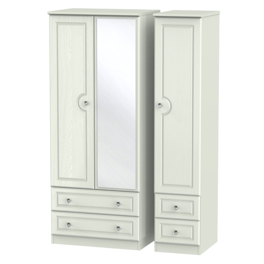 Welcome Furniture Dakota Bedroom - Triple 2 Drawer Mirror and Drawer Wardrobe