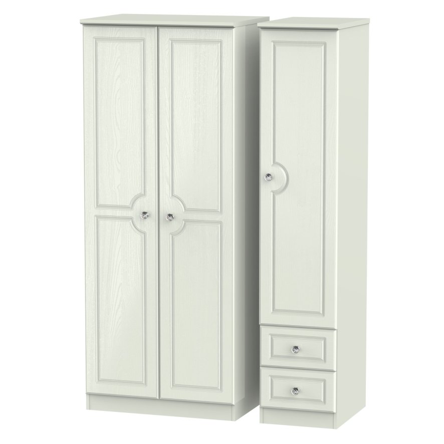 Welcome Furniture Dakota Bedroom - Triple Plain and Drawer Wardrobe