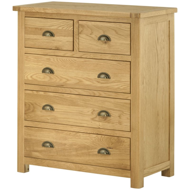 Classic Furniture Bridgend - 2+3 Drawer Chest (Oak)