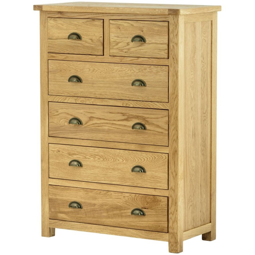 Classic Furniture Bridgend - 2+4 Drawer Chest (Oak)