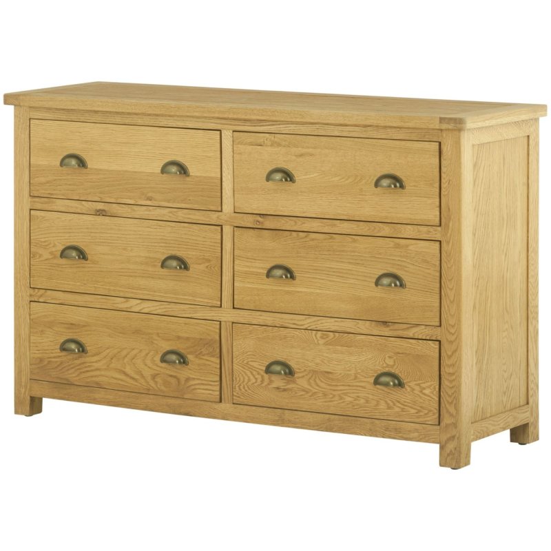 Classic Furniture Bridgend - Six Drawer Chest (Oak)