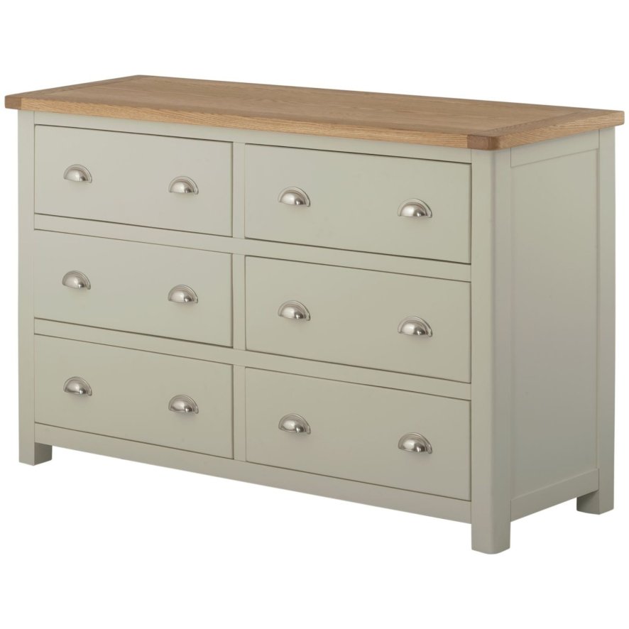 Classic Furniture Bridgend - Six Drawer Chest (Stone)