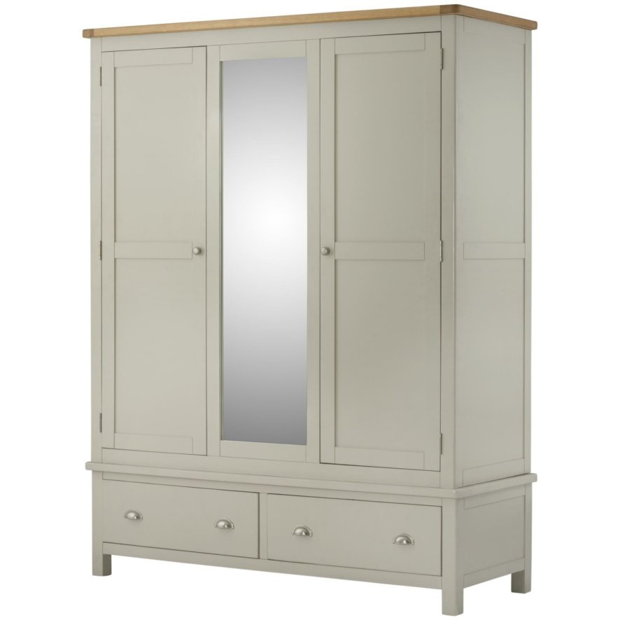 Classic Furniture Bridgend - Triple Wardrobe (Stone)