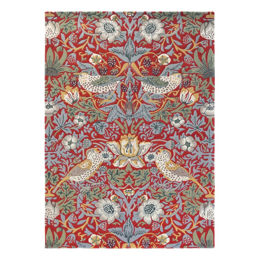 Morris & Co. Morris Co - Strawberry Thief Crimson Rug