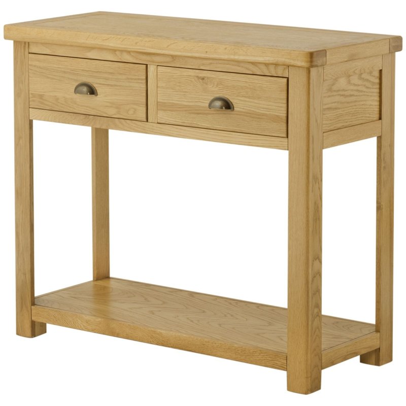 Classic Furniture Bridgend - Two Drawer Console Table (Oak)