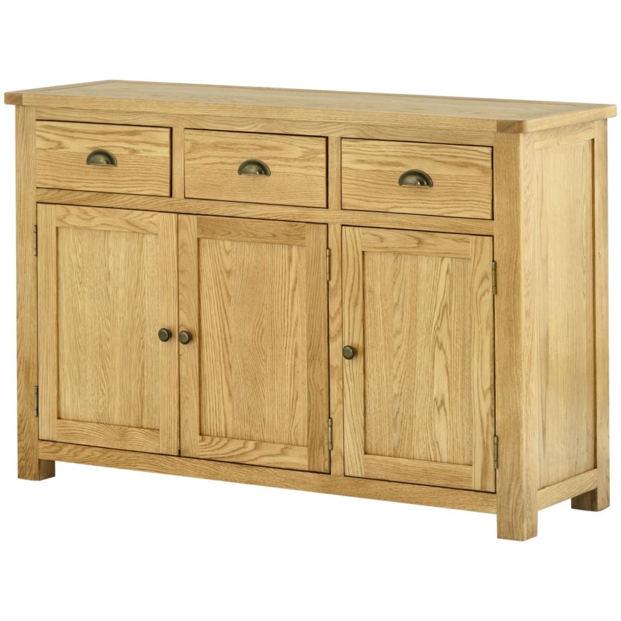 Classic Furniture Bridgend - Three Door Sideboard (Oak)