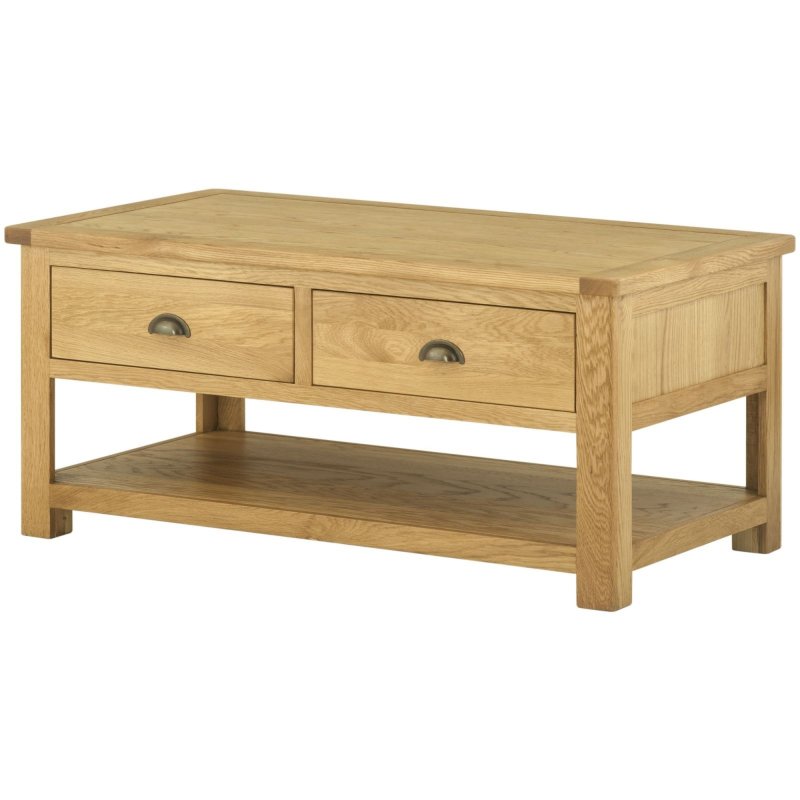 Classic Furniture Bridgend - Coffee Table with Drawers (Oak)