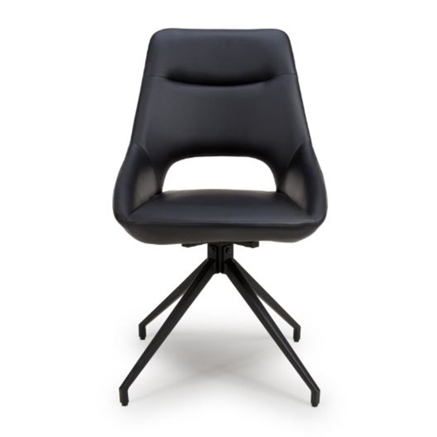 Furniture Link Ace - Dining Chair (Black Faux Leather)