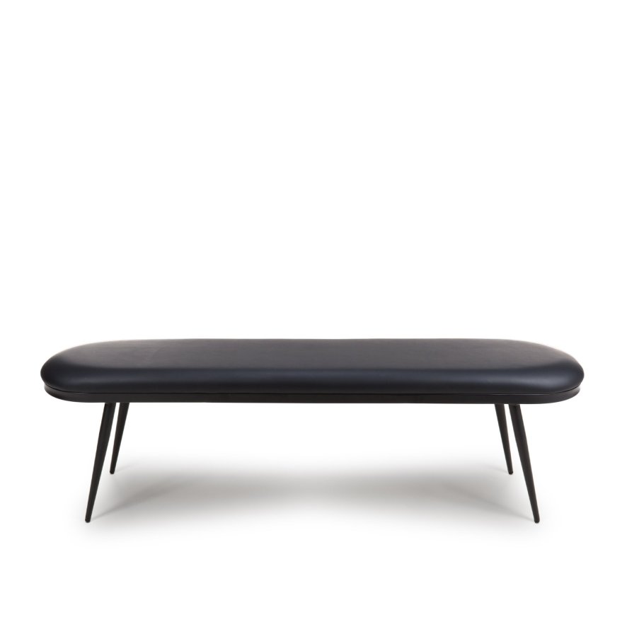 Furniture Link Ace - Bench (Black Faux Leather)