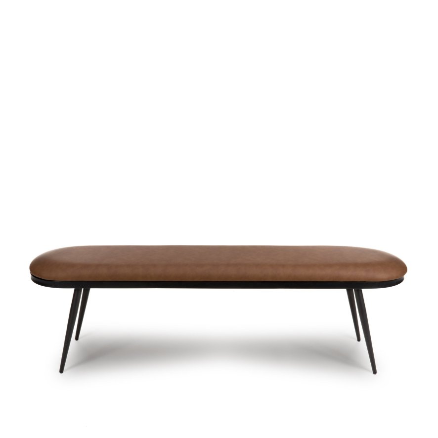 Furniture Link Ace - Bench (Tan Faux Leather)