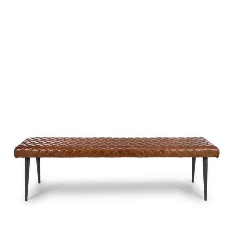 Furniture Link Austin - Bench 160cm (Tan Leather)