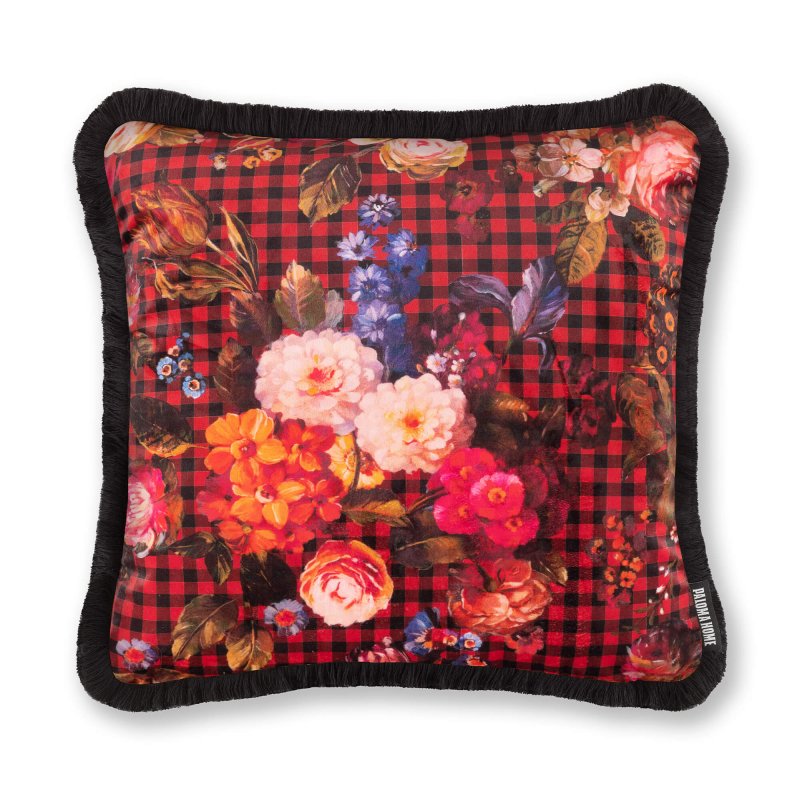 Paloma Home Paloma Home Cushions - Modern Floral Feather Scatter Red