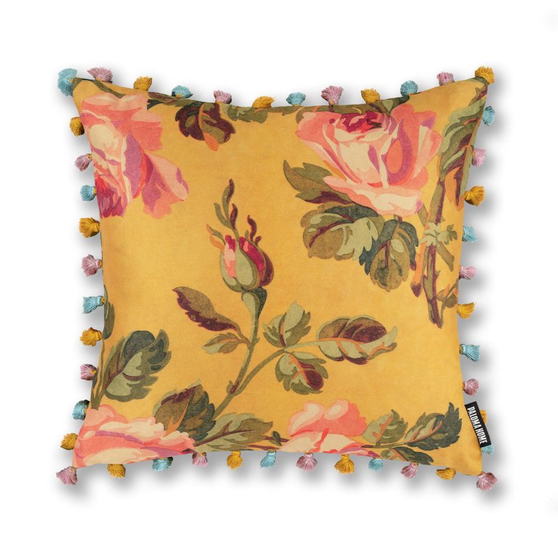 Paloma Home Paloma Home Cushions - Oriental Floral Feather Fill Scatter Ochre
