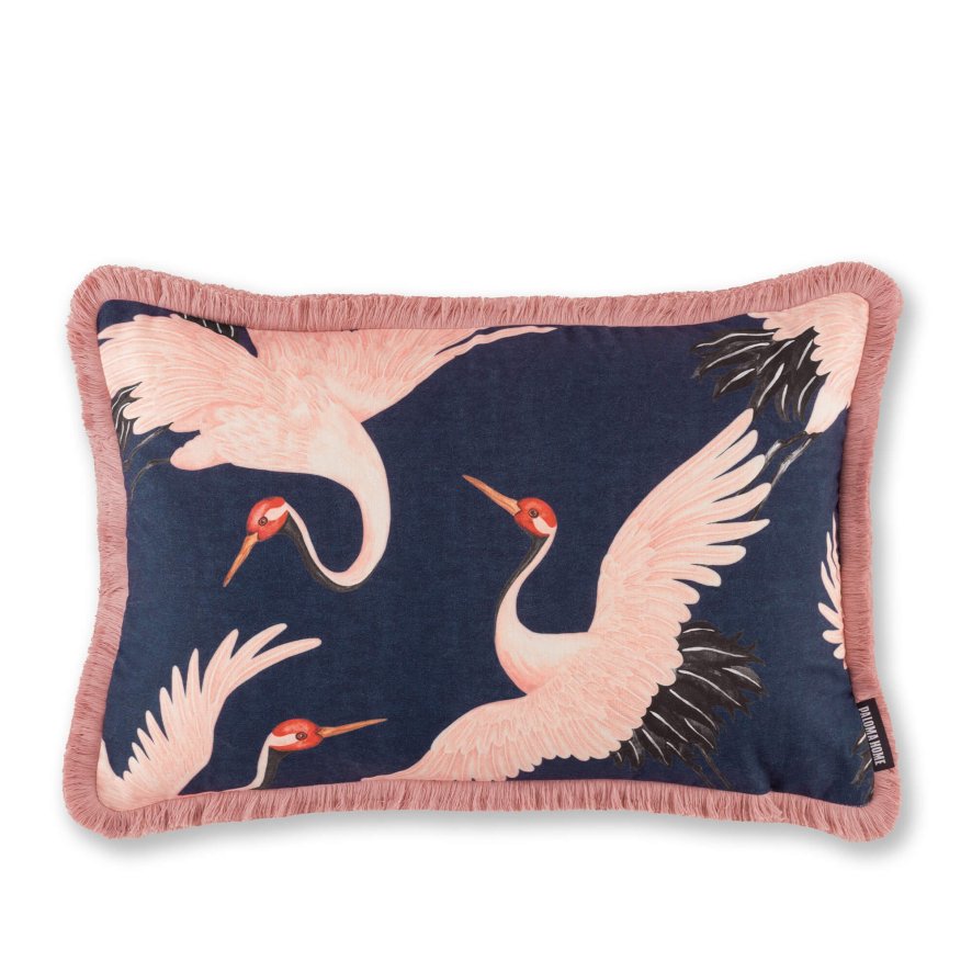Paloma Home Paloma Home Cushions - Oriental Birds Fibre Fill Scatter Navy