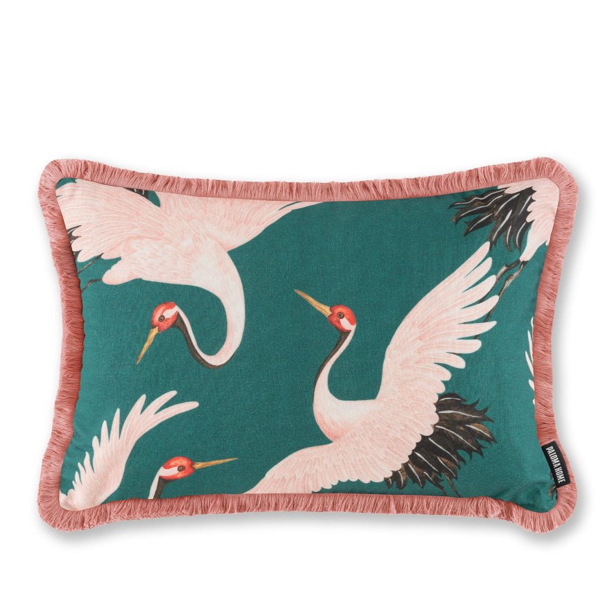 Paloma Home Paloma Home Cushions - Oriental Birds Feather Fill Scatter Teal