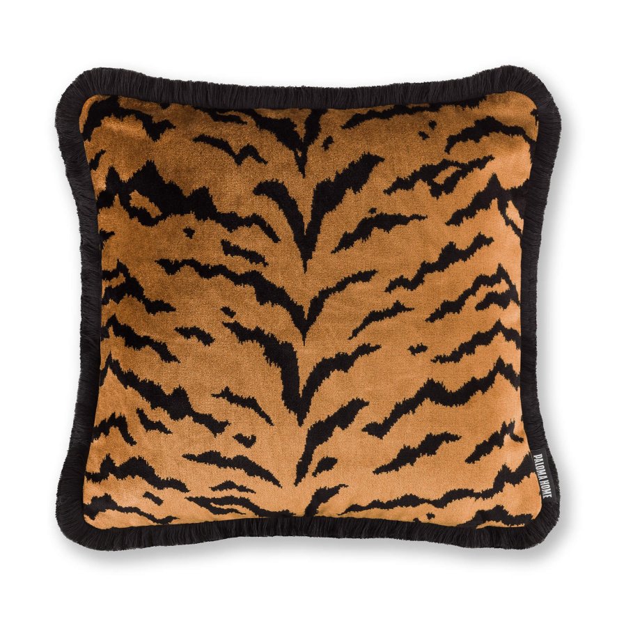 Paloma Home Paloma Home Cushions - Luxe Velvet Tiger Feather Scatter Gold