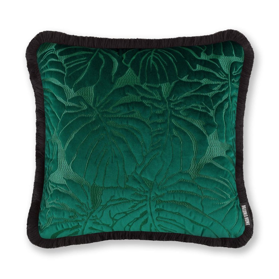 Paloma Home Paloma Home Cushions - Velvet Palm Fibre Fill Scatter Emerald