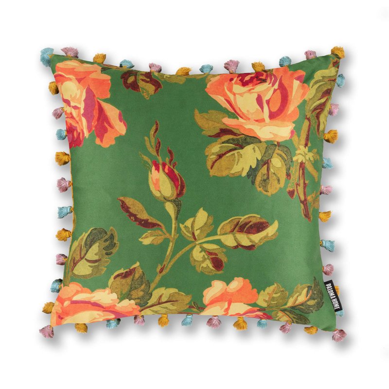 Paloma Home Paloma Home Cushions - Oriental Floral Fibre Fill Scatter Emerald
