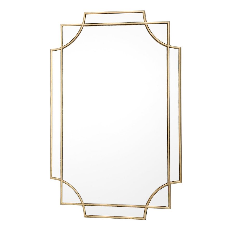 Dar Lighting Dar - Guapo Rectangle Gold Detail Mirror