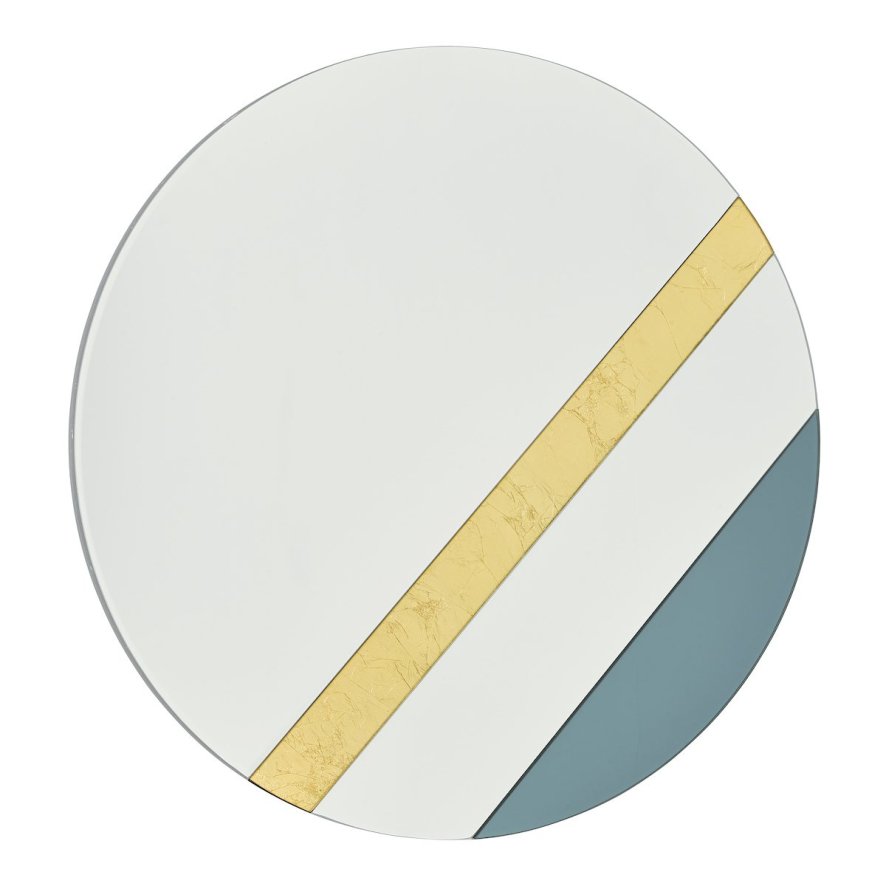 Dar Lighting Dar - Jelena Round Mirror Smoked And Gold Leaf