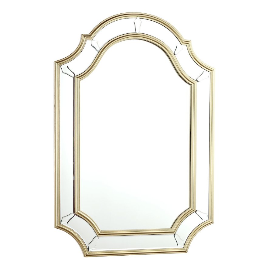 Laura Ashley Laura Ashley - Braxton Rectangle Mirror Champagne Gold