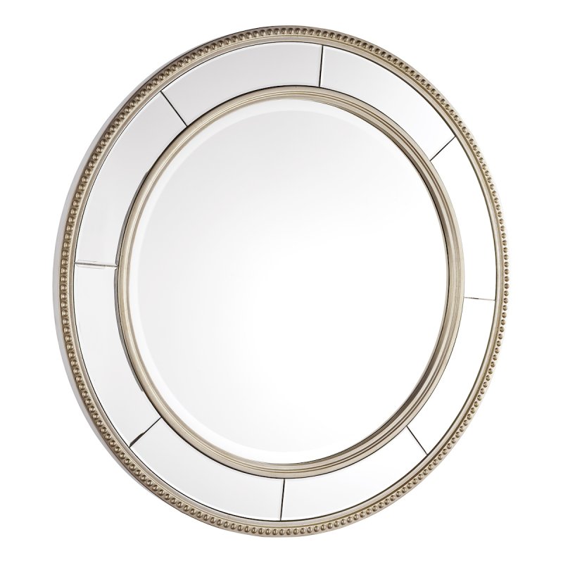 Laura Ashley Laura Ashley - Nolton Large Round Mirror With Distressed Border