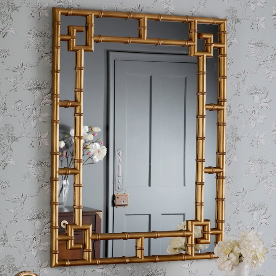 Laura Ashley - Shawford Rectangle Mirror Hand Painted Gold