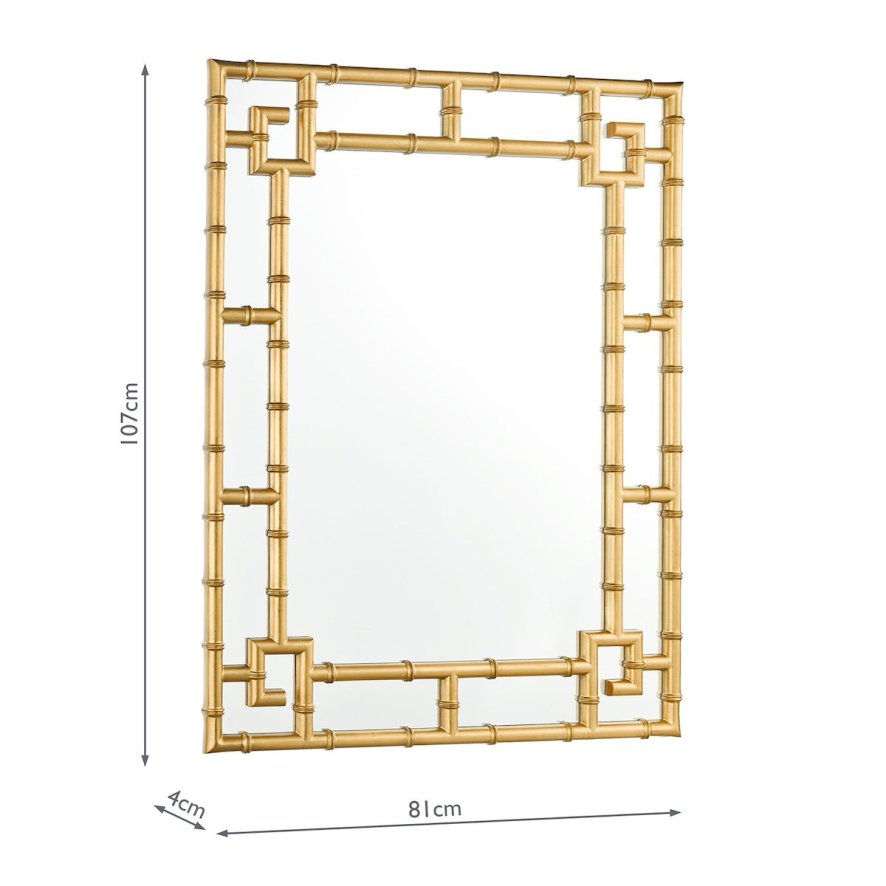 Laura Ashley - Shawford Rectangle Mirror Hand Painted Gold
