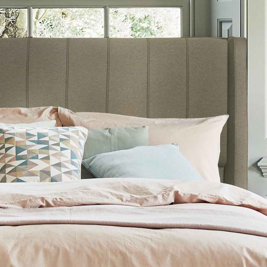 Winged on sale headboard queen