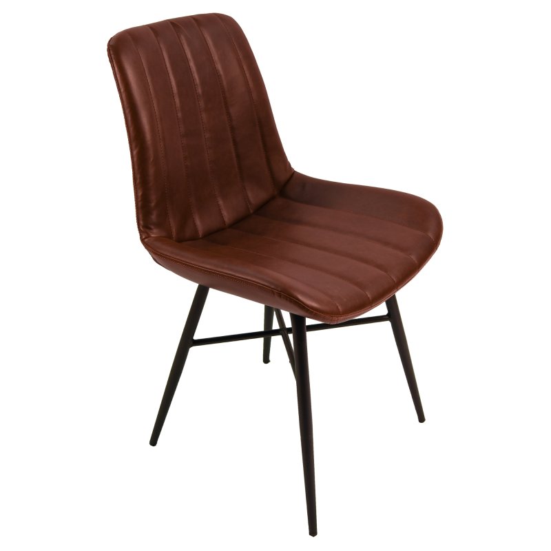 Classic Furniture Croft - Dining Chair (Vintage Coffee PU)