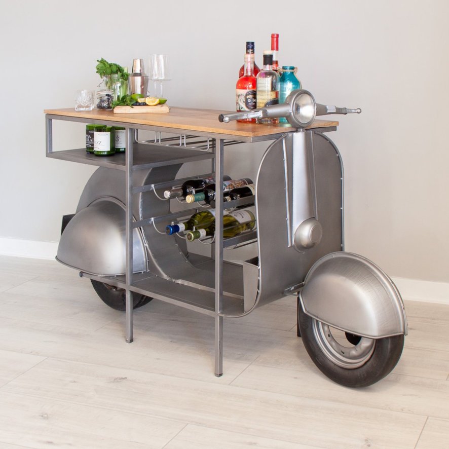 Samer Furniture Retro - Vespa Bar (Silver)